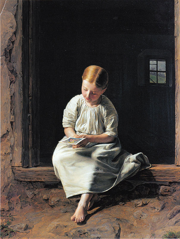 Girl Lost in Contemplation of an Image of the Virgin